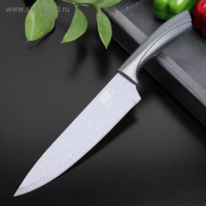 Нож с антиналипающим покрытием «Гранит», лезвие 20,5 см, цвет серо-коричневый
Нож с антиналипающим покрытием «Гранит», лезвие 20,5 см, цвет серо-коричневый