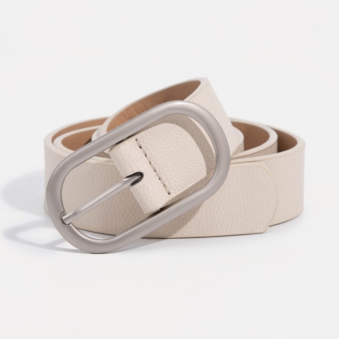 Ремень женский, ширина - 2,8 см, пряжка металл, цвет бежевый
Ремень женский, ширина - 2,8 см, пряжка металл, цвет бежевый