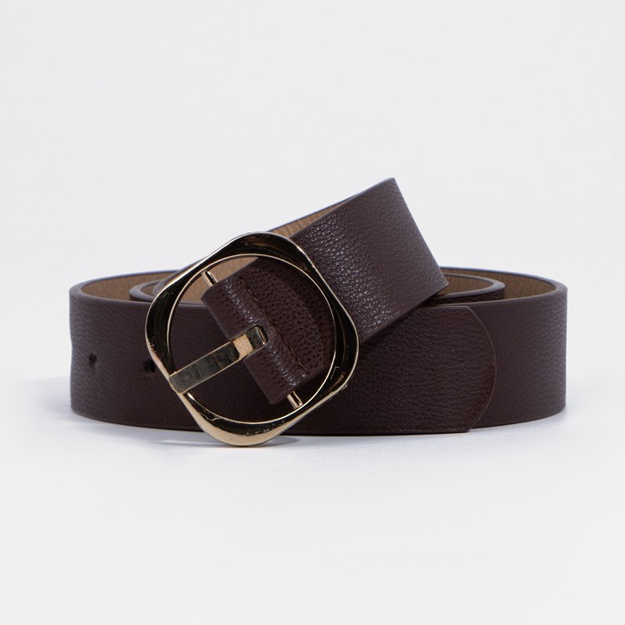 Ремень женский, ширина - 3,5 см, пряжка металл, цвет коричневый
Ремень женский, ширина - 3,5 см, пряжка металл, цвет коричневый