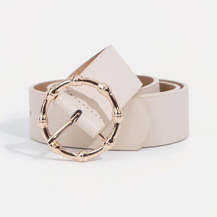 Ремень женский, ширина - 3,5 см, пряжка металл, цвет бежевый
Ремень женский, ширина - 3,5 см, пряжка металл, цвет бежевый