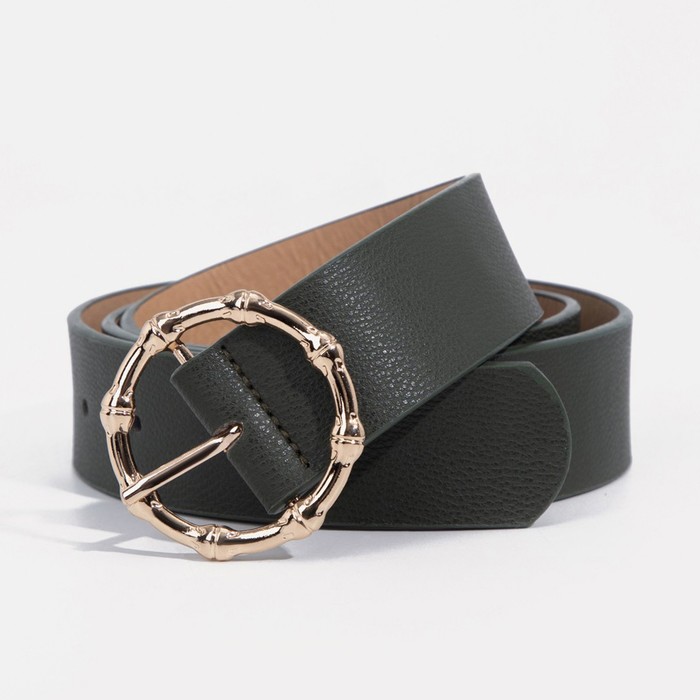 Ремень женский, ширина - 3,5 см, пряжка металл, цвет тёмно-зелёный
Ремень женский, ширина - 3,5 см, пряжка металл, цвет тёмно-зелёный