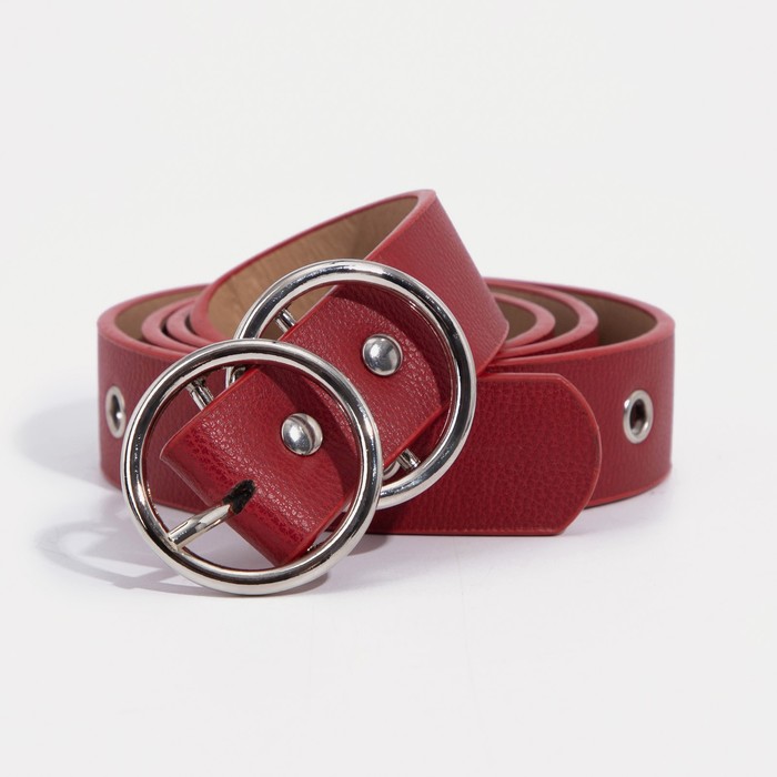 Ремень женский, ширина - 2,8 см, пряжка металл, люверсы, цвет красный
Ремень женский, ширина - 2,8 см, пряжка металл, люверсы, цвет красный