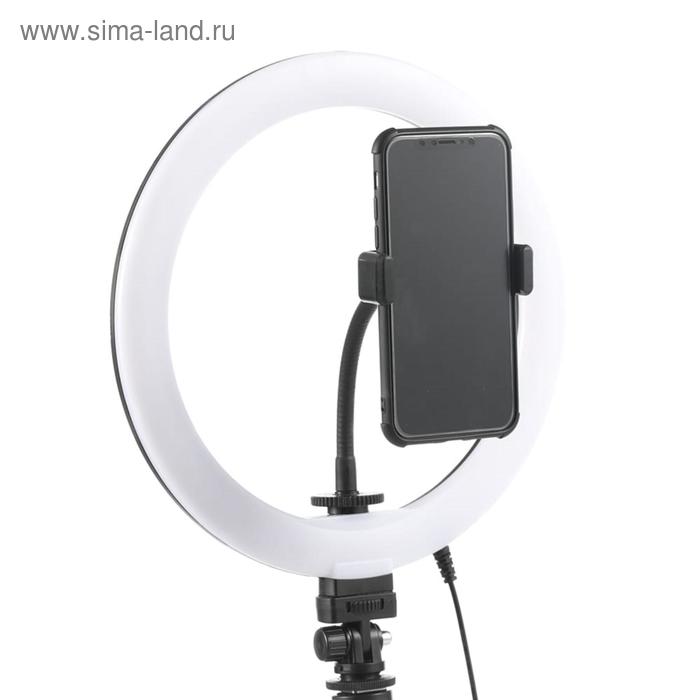 фото Кольцевая лампа okira led ring 160, 20 вт, 160 светодиодов, d=30 см, + штатив, чёрная
