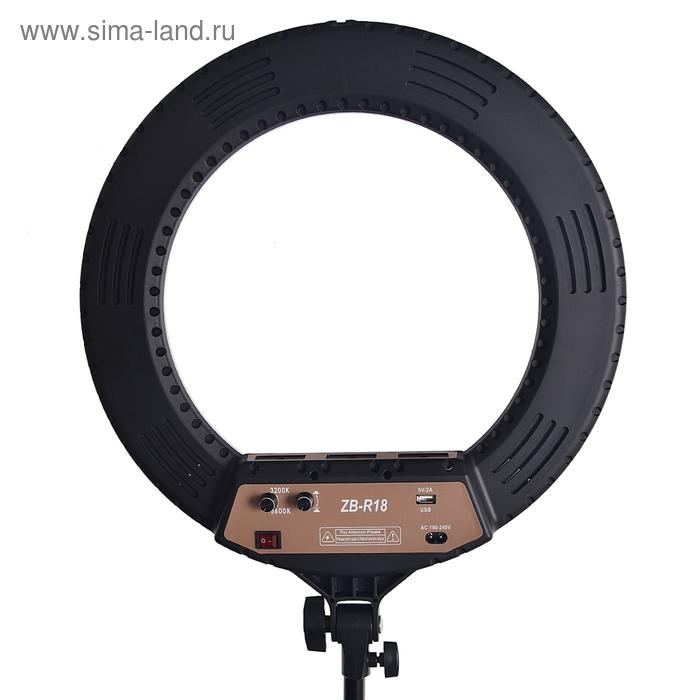 фото Кольцевая лампа okira led ring zbr 480, 60 вт, 480 диодов, d= 45 см, чёрная