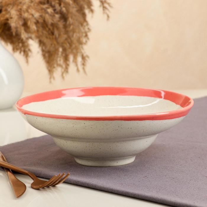 Тарелка для пасты глубокая "Фламинго", розово-белая, керамика, 500 мл
Тарелка для пасты глубокая "Фламинго", розово-белая, керамика, 500 мл