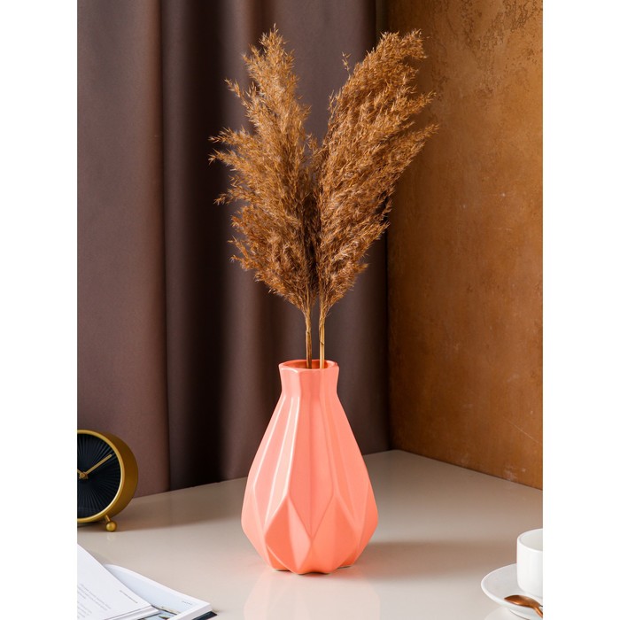 Ваза керамическая "Оригами", настольная, коралловая, 22 см
Ваза керамическая "Оригами", настольная, коралловая, 22 см