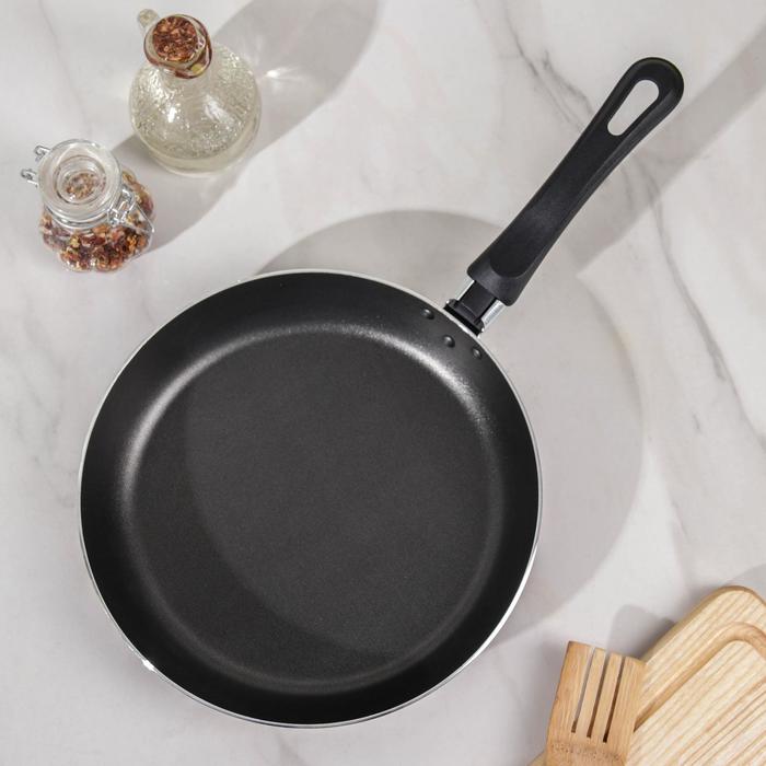 фото Сковорода «эксперт», d=24 см, стеклянная крышка, пластиковая ручка, антипригарное покрытие, цвет бордовый scovo