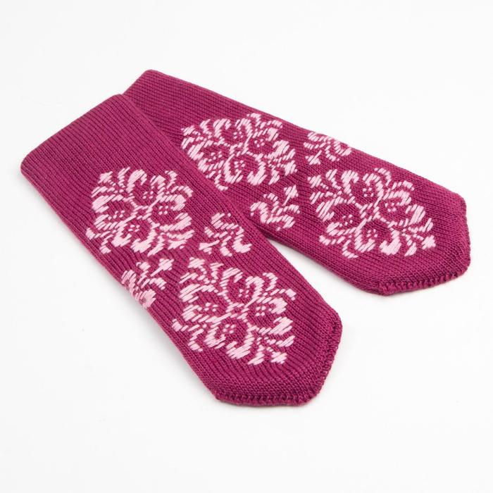 фото Варежки женские, цвет тёмно-розовый, размер 18 рукавичка-варежка