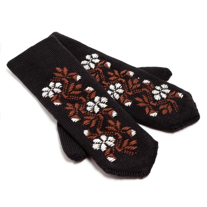 фото Варежки женские, цвет чёрный, размер 18 рукавичка-варежка