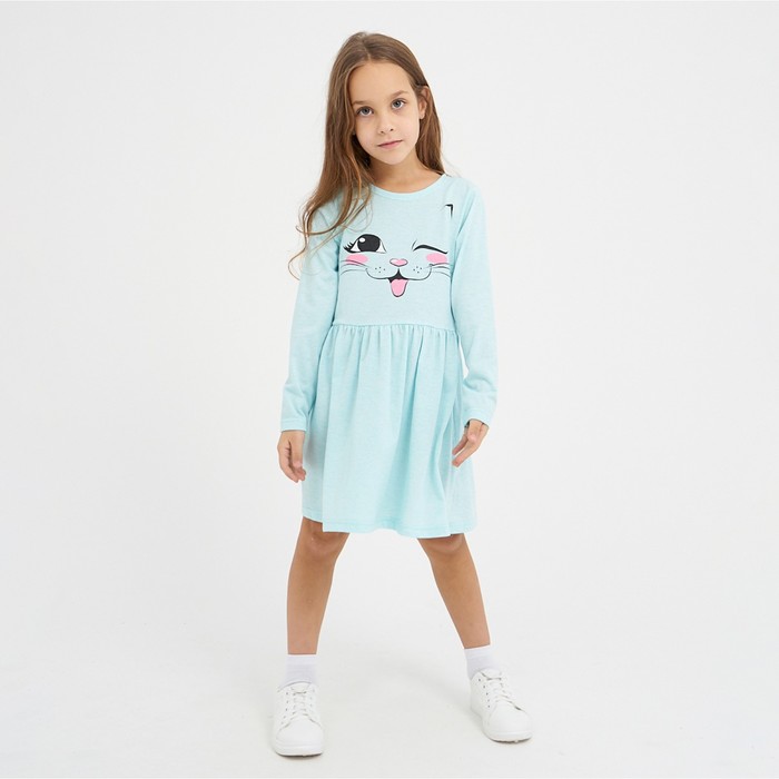 Платье для девочки, цвет голубой, рост 128 см
Платье для девочки, цвет голубой, рост 128 см