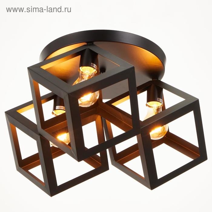 Светильник "Куб" 3хE27 40Вт черный 51х51х30 см
Светильник "Куб" 3хE27 40Вт черный 51х51х30 см