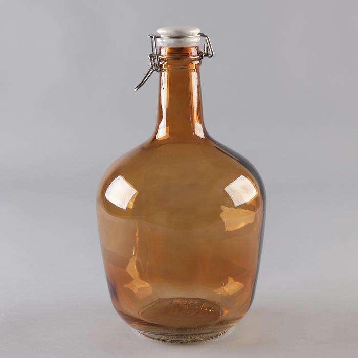 Бутылка стеклянная «GJA. Атами», 3,4 л, с фарфоровой крышкой с бугельным замком, цвет коричневый
Бутылка стеклянная «GJA. Атами», 3,4 л, с фарфоровой крышкой с бугельным замком, цвет коричневый