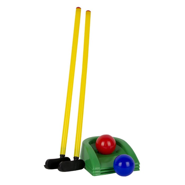 фото Игровой набор «мини - гольф» клюшка 2 штуки, лунка 3 штуки, шар 2 штуки совтехстром