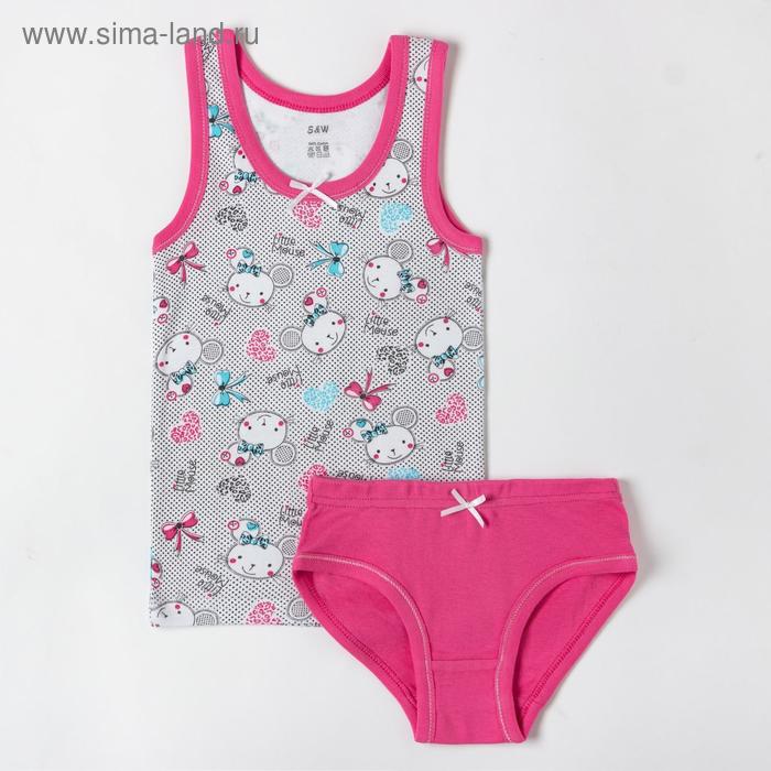 Комплект (майка, трусы) для девочки, цвет серый/розовый, рост 128-134 см
Комплект (майка, трусы) для девочки, цвет серый/розовый, рост 128-134 см