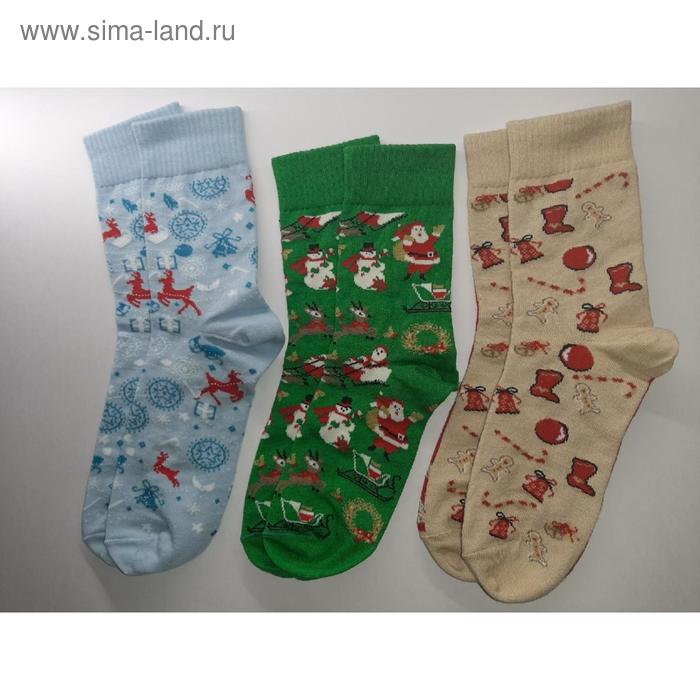 фото Носки женские, размер 21-23, цвет микс, 6 пар в уп. лысьвенская мануфактура