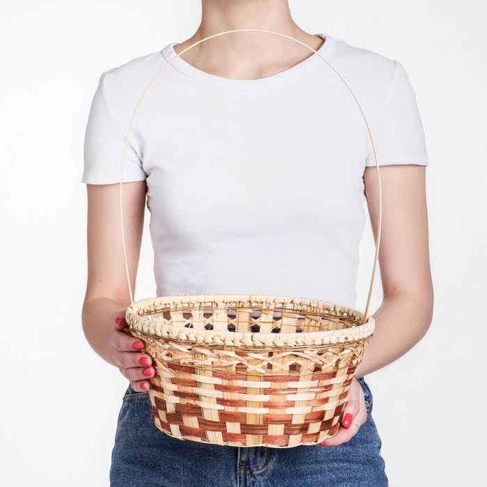 фото Корзина плетеная 26*23 н12 н 38см. (бамбук срезан)