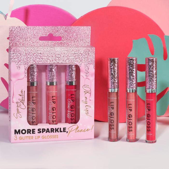 Набор из 3 глиттерных блесков для губ "More sparkle, please!"
Набор из 3 глиттерных блесков для губ "More sparkle, please!"