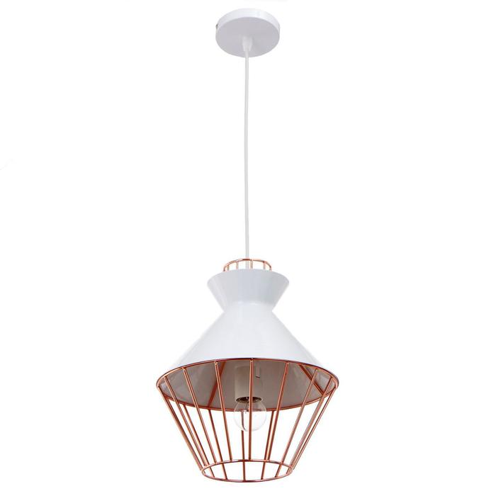 Светильник 59807/1 E27 40Вт белый-медь 23х23х33-133 см 
Светильник 59807/1 E27 40Вт белый-медь 23х23х33-133 см