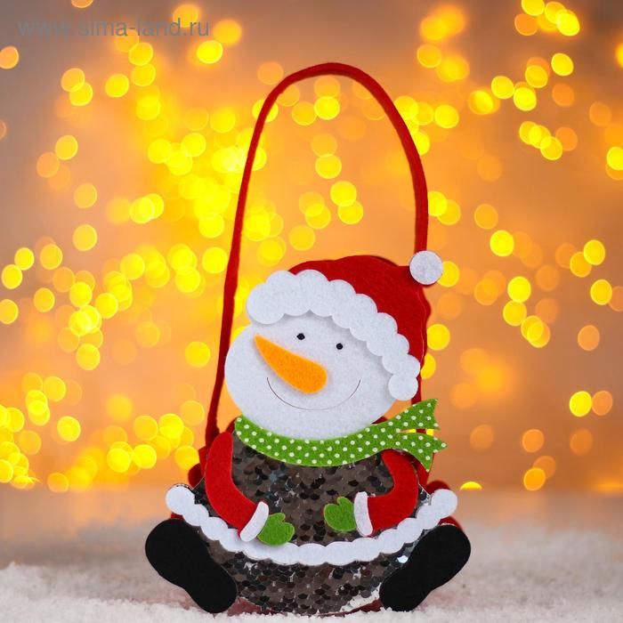 Сумочка «Снеговичок», с пайетками
Сумочка «Снеговичок», с пайетками