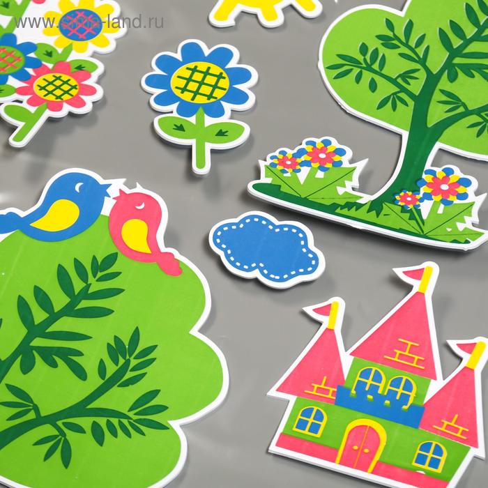 фото Наклейка eva "замок в лесу" 79х49 см