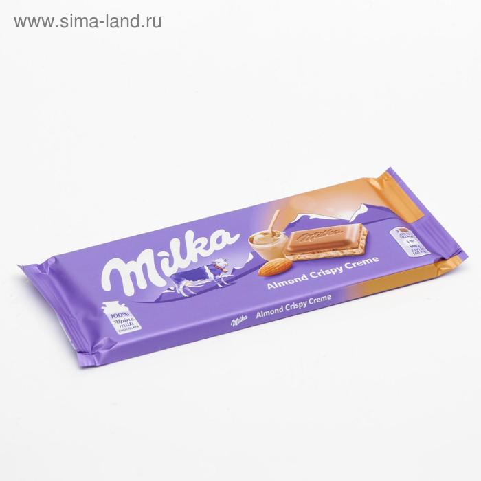 Шоколадная плитка Milka Almond Crispy Creme, 90 г
Шоколадная плитка Milka Almond Crispy Creme, 90 г