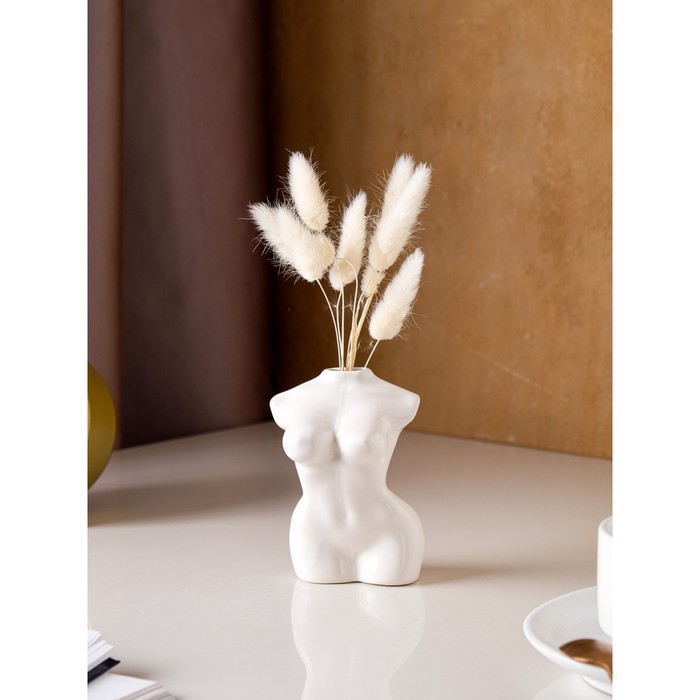 Ваза керамическая "Силуэт", настольная, цвет белый, 12 см
Ваза керамическая "Силуэт", настольная, цвет белый, 12 см