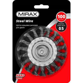 Щетка металлическая для дрели MIRAX 35146-100, со шпилькой, проволока 0.5 мм, d=100 мм
Щетка металлическая для дрели MIRAX 35146-100, со шпилькой, проволока 0.5 мм, d=100 мм