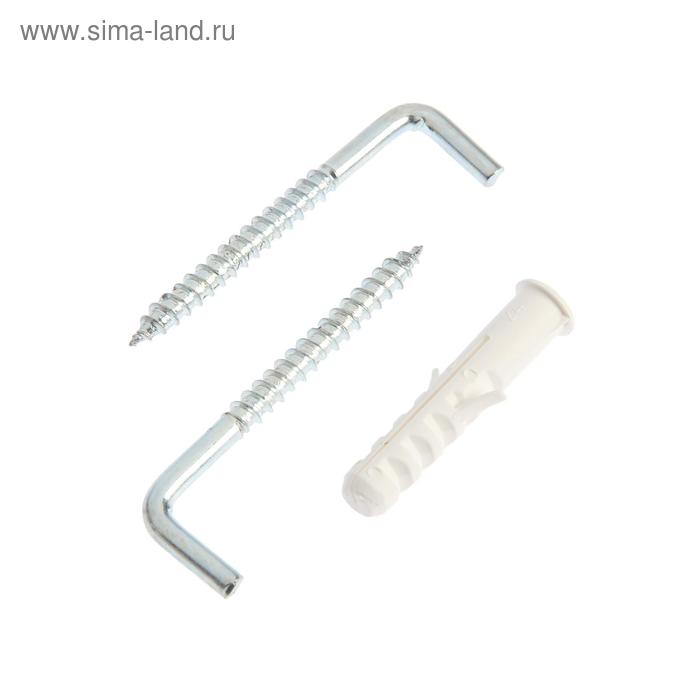 Дюбель распорный "ЗУБР" полипроп., 8х40, тип "ЕВРО", с шурупом-крюком 5х57 мм, 100 шт.