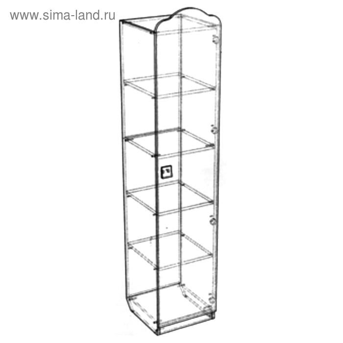 фото Пенал с полками «принцесса», 400 × 420 × 1900 мм, цвет дуб сонома фортис-м