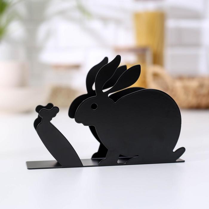 Салфетница «Зайка», 15×4×10,4 см см, цвет чёрный
Салфетница «Зайка», 15×4×10,4 см см, цвет чёрный