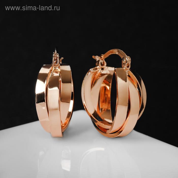 Серьги-кольца "Тринити" магистраль, , d=1,5 см, цвет розовое золото
Серьги-кольца "Тринити" магистраль, , d=1,5 см, цвет розовое золото