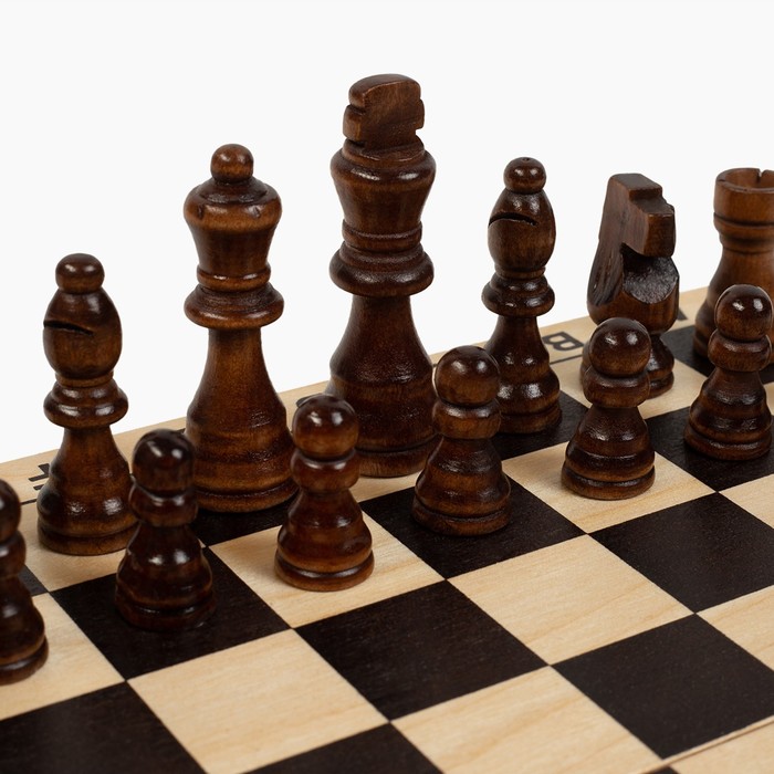 Шахматы, доска дерево, фигуры пластик, 30 х 30 см
Шахматы, доска дерево, фигуры пластик, 30 х 30 см