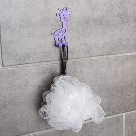 Вешалка интерьерная настенная на 2 крючка «Жираф», детская, цвет фиолетовый
Вешалка интерьерная настенная на 2 крючка «Жираф», детская, цвет фиолетовый
