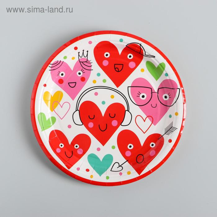 Тарелка бумажная «Сердца», набор 10 шт.
Тарелка бумажная «Сердца», набор 10 шт.