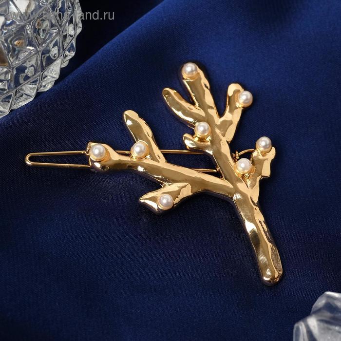 Зажим для волос "Джилли гламур" веточка 5 см, золотисто-белый
Зажим для волос "Джилли гламур" веточка 5 см, золотисто-белый