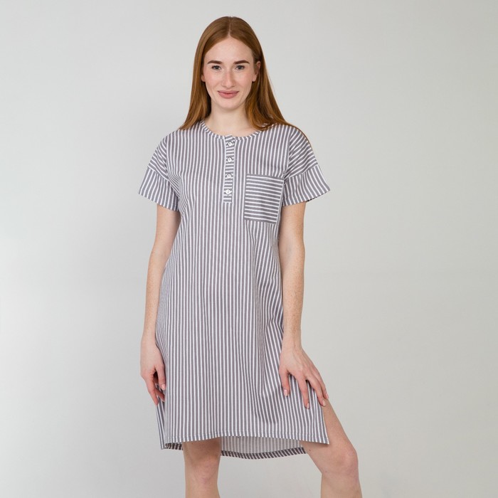 Туника женская, цвет бело-серый/полоска, размер 44
Туника женская, цвет бело-серый/полоска, размер 44