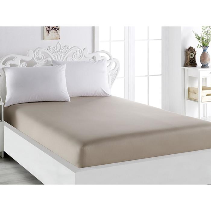 Простынь на резинке Karna Loft, размер 180x200x30 см, цвет кофейный 
Простынь на резинке Karna Loft, размер 180x200x30 см, цвет кофейный