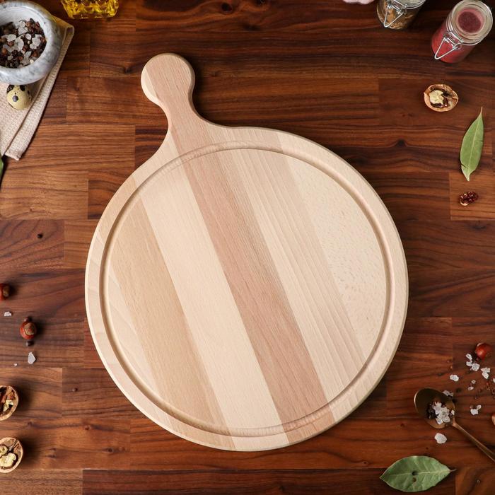 Доска для пиццы с ручкой, 35х45 см, h=14 мм, массив бука
Доска для пиццы с ручкой, 35х45 см, h=14 мм, массив бука