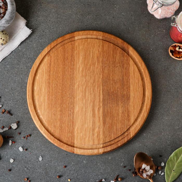 Доска разделочная, для подачи пиццы, d=25 см, массив дуба
Доска разделочная, для подачи пиццы, d=25 см, массив дуба