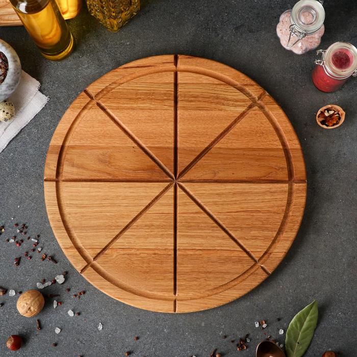 Доска разделочная, для подачи пиццы, d=35 см, массив дуба
Доска разделочная, для подачи пиццы, d=35 см, массив дуба