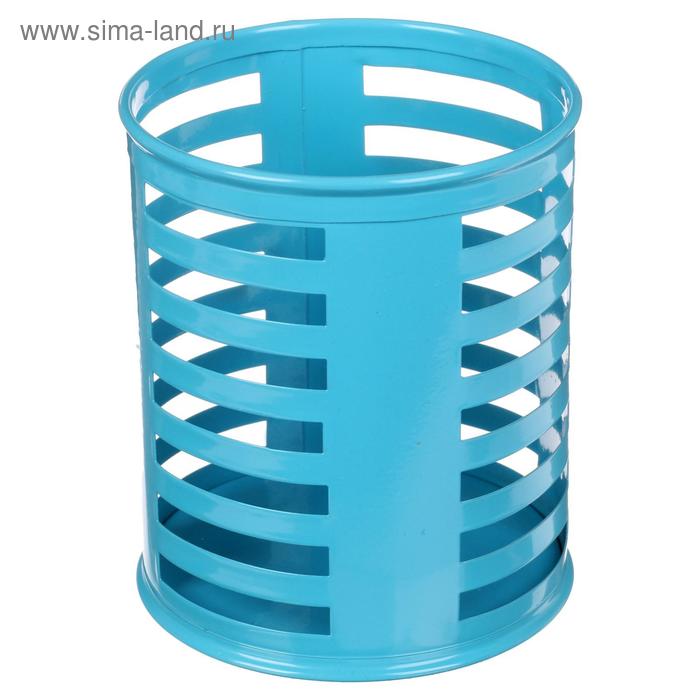 Стакан для пишущих принадлежностей, круглый, металл, голубой
Стакан для пишущих принадлежностей, круглый, металл, голубой