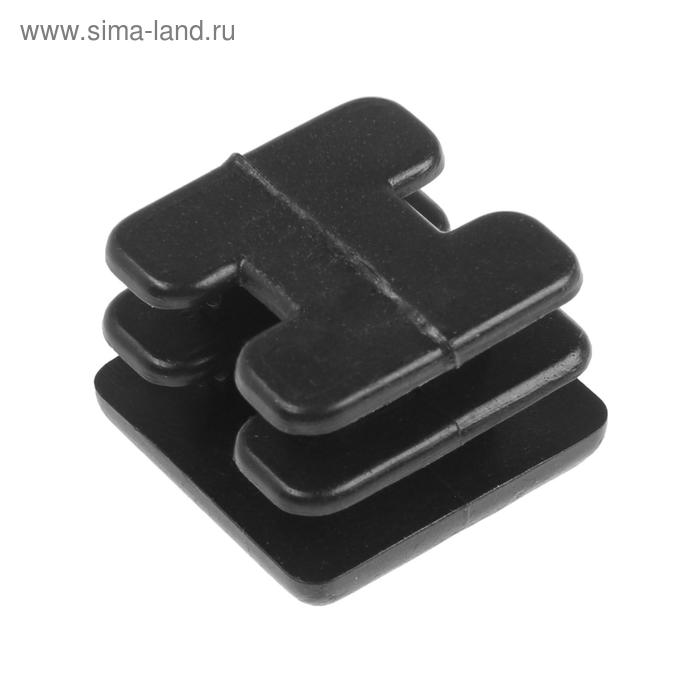 фото Заглушка тундра внутренняя 25×25 универсальная, черная