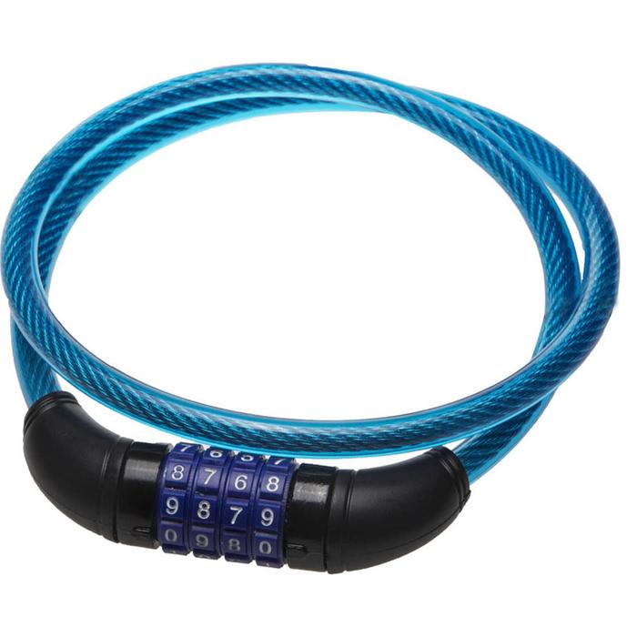 фото Замок "зубр эксперт", тросовый, кодовый, с изменяемым кодом, длина троса - 950 мм, d=10 мм