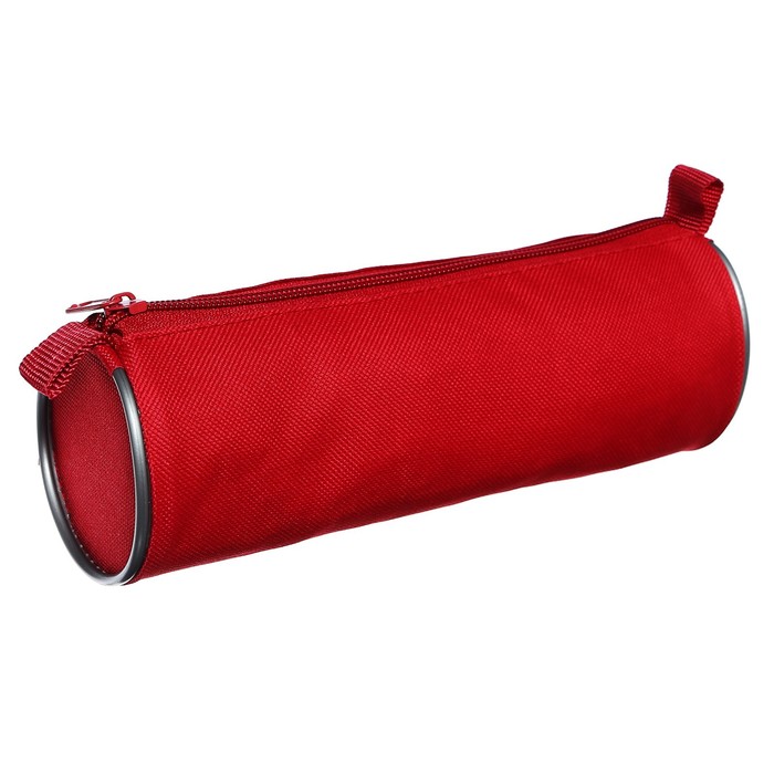 фото Набор канцелярский 10 предметов (пенал-тубус 65 х 210 мм, ручки 4 штуки цвет синий, линейка 15 см, точилка, карандаш 2 штуки, текстовыделитель), бордовый calligrata