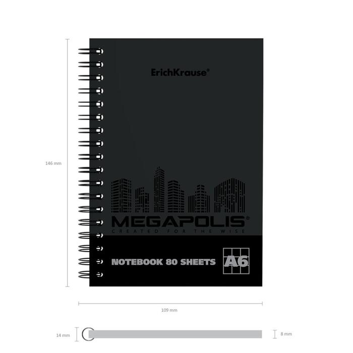 Тетрадь А6 (102 x 146 мм), 80 листов в клетку на гребне ErichKrause "Megapolis", обложка мелованный картон, двойной УФ-лак, блок офсет, белизна 100%
Тетрадь А6 (102 x 146 мм), 80 листов в клетку на гребне ErichKrause "Megapolis", обложка мелованный картон, двойной УФ-лак, блок офсет, белизна 100%