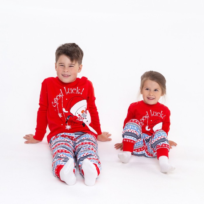 Пижама детская, цвет красный, рост 122 см
Пижама детская, цвет красный, рост 122 см