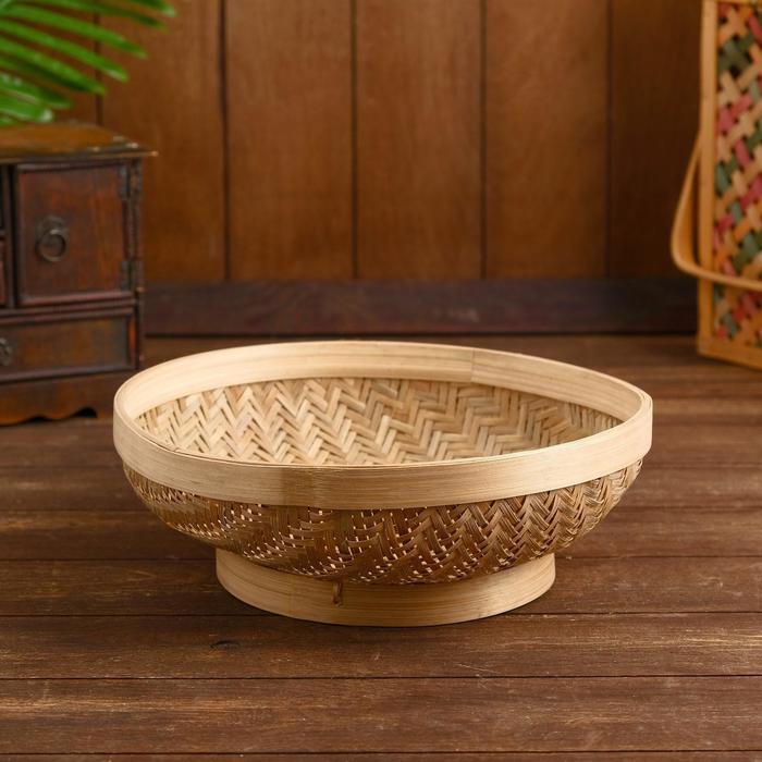 Корзинка плетёная, бамбук "Сативан" 30x30х11см
Корзинка плетёная, бамбук "Сативан" 30x30х11см