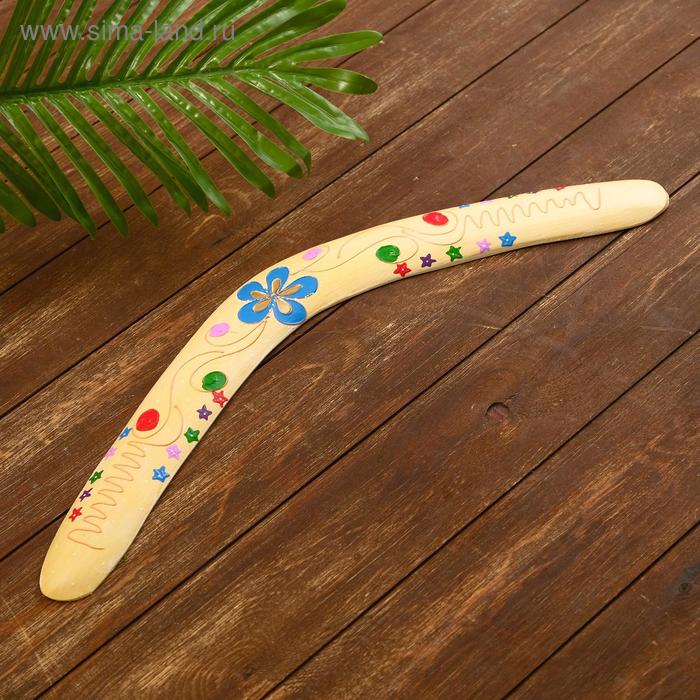 Сувенир из дерева "Бумеранг" кремовый 50х12х1 см
Сувенир из дерева "Бумеранг" кремовый 50х12х1 см