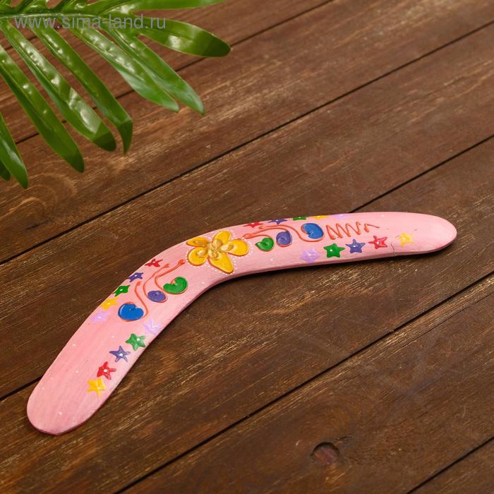 Сувенир из дерева "Бумеранг" розовый 30х8х1 см
Сувенир из дерева "Бумеранг" розовый 30х8х1 см