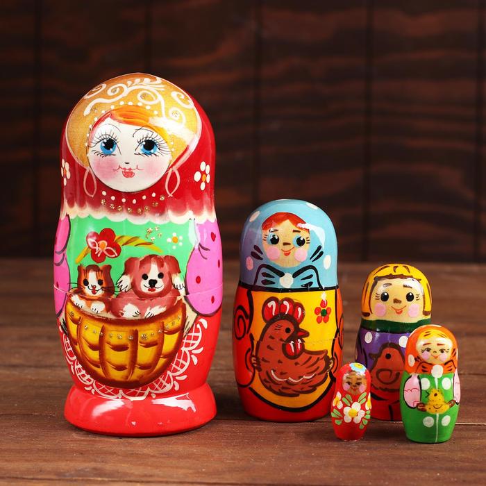 Матрёшка «Подворье» 5 персонажа 
Матрёшка «Подворье» 5 персонажа